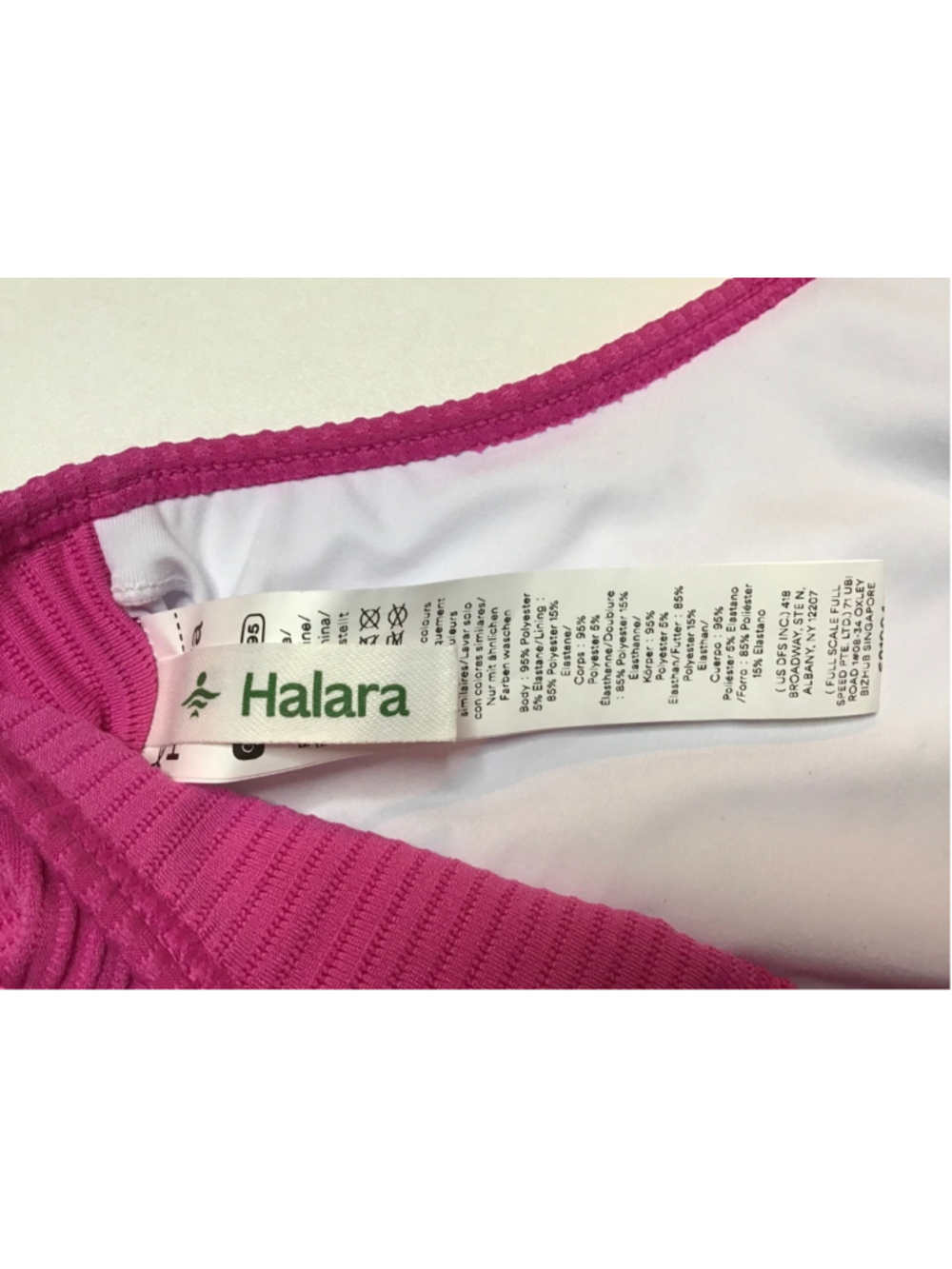 Halara Pink Ribbed Bikini Top M - Picture 4 of 7